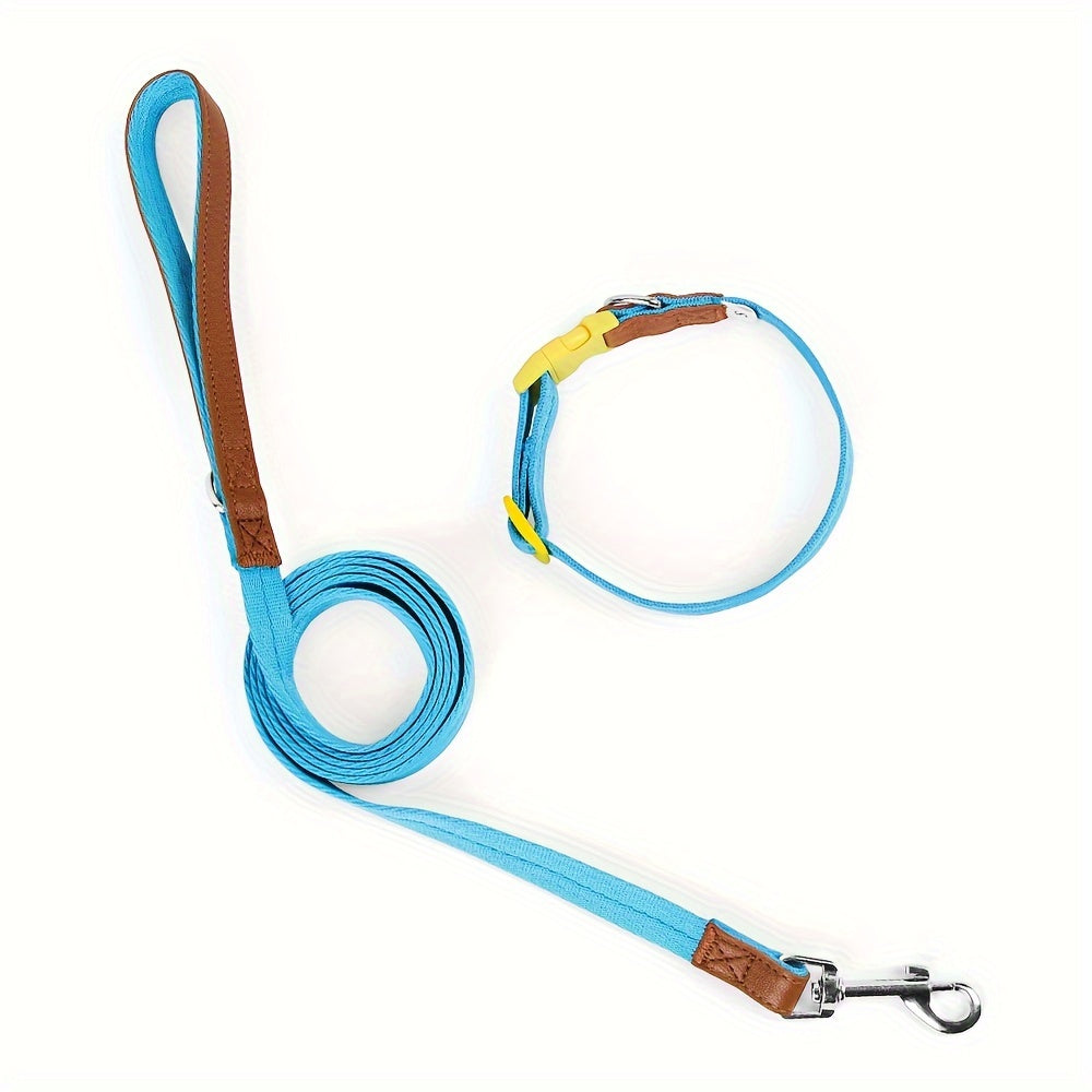 Stylish Dog Collar and Leash Set for Small to Medium Dogs