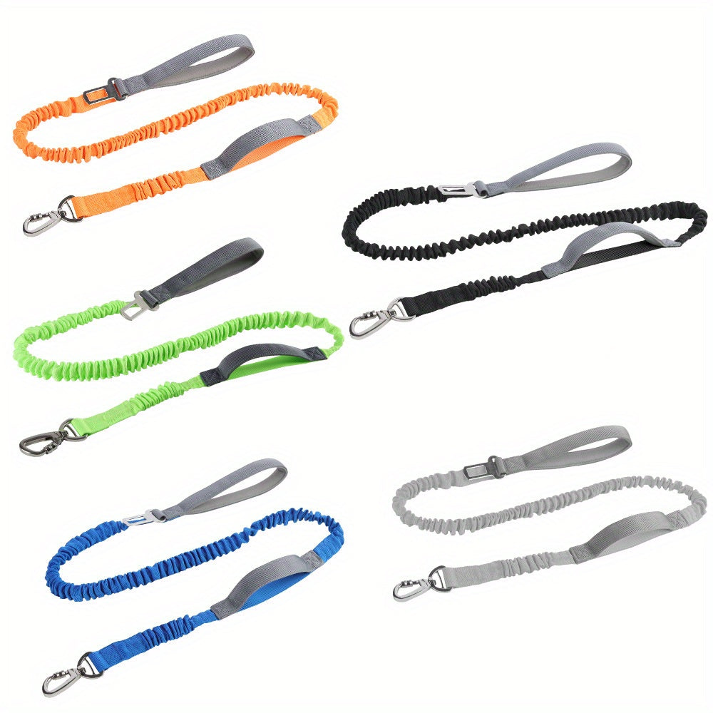 Adjustable Dog Leash with Elastic Cushioning and Comfortable Handle