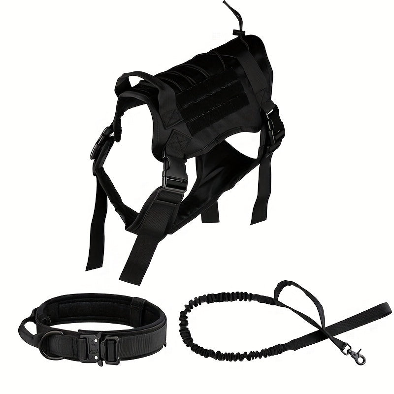 Tactical Dog Harness, Leash, and Vest Set