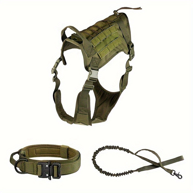 Tactical Dog Harness, Leash, and Vest Set