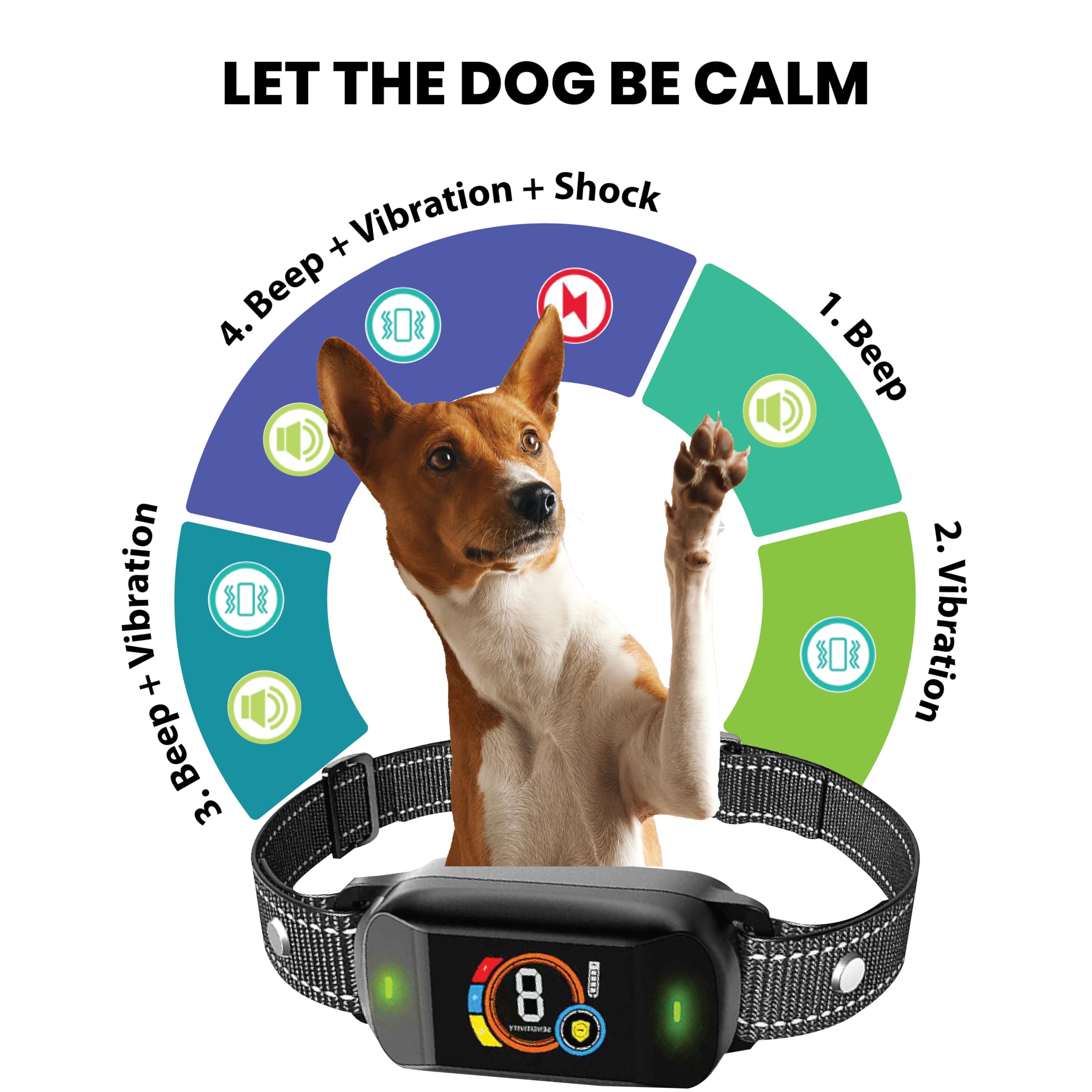 Advanced Bark Collar with Vivid Color Screen