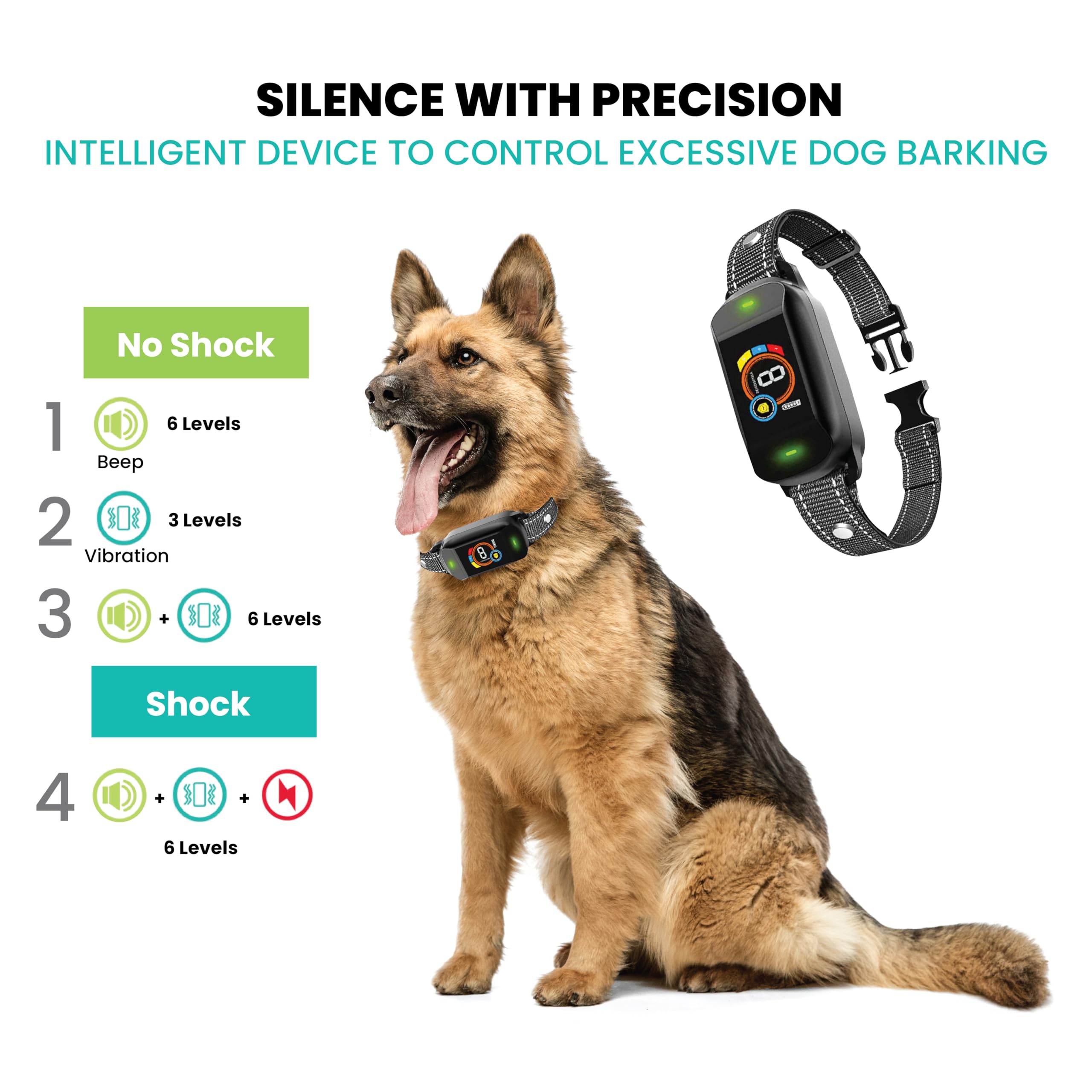 Advanced Bark Collar with Vivid Color Screen