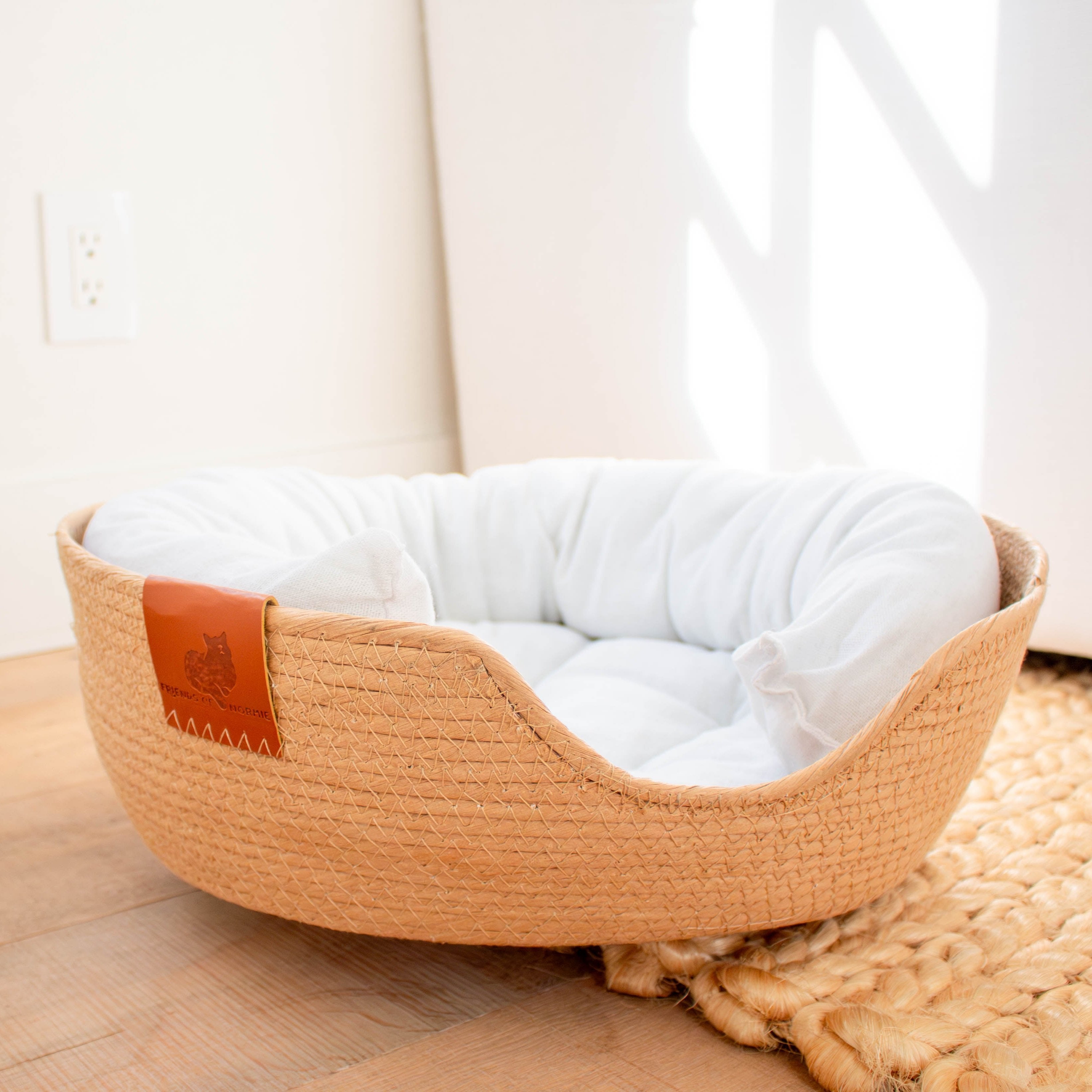 Wicker Cat Bed (3 Pieces)