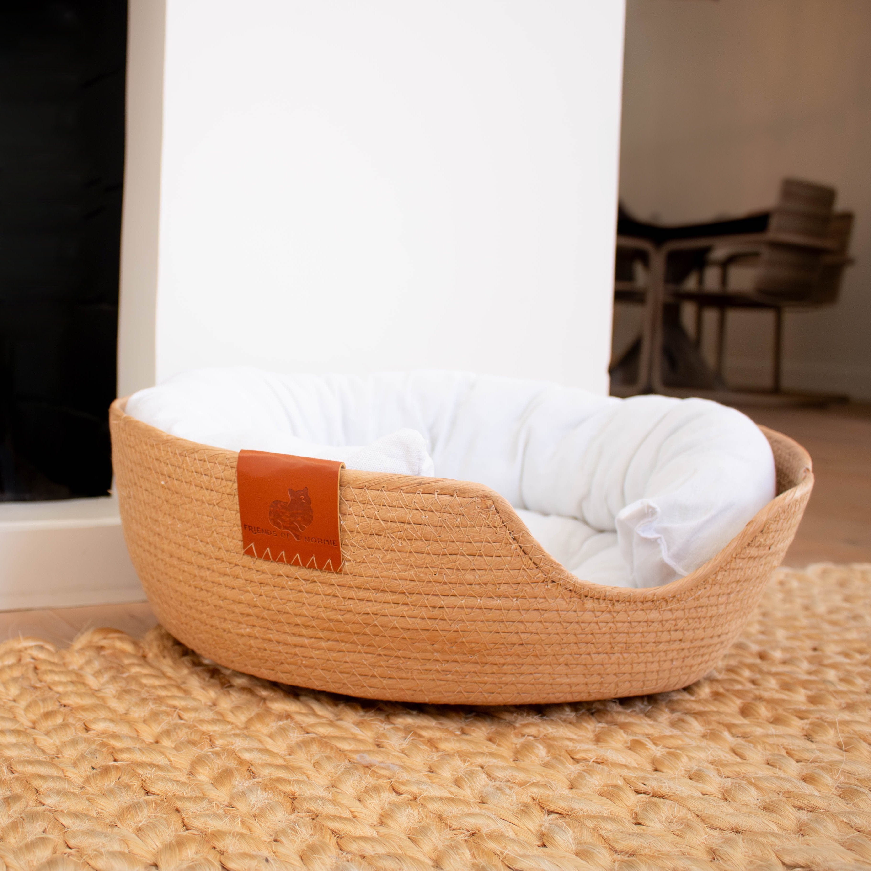 Wicker Cat Bed (3 Pieces)