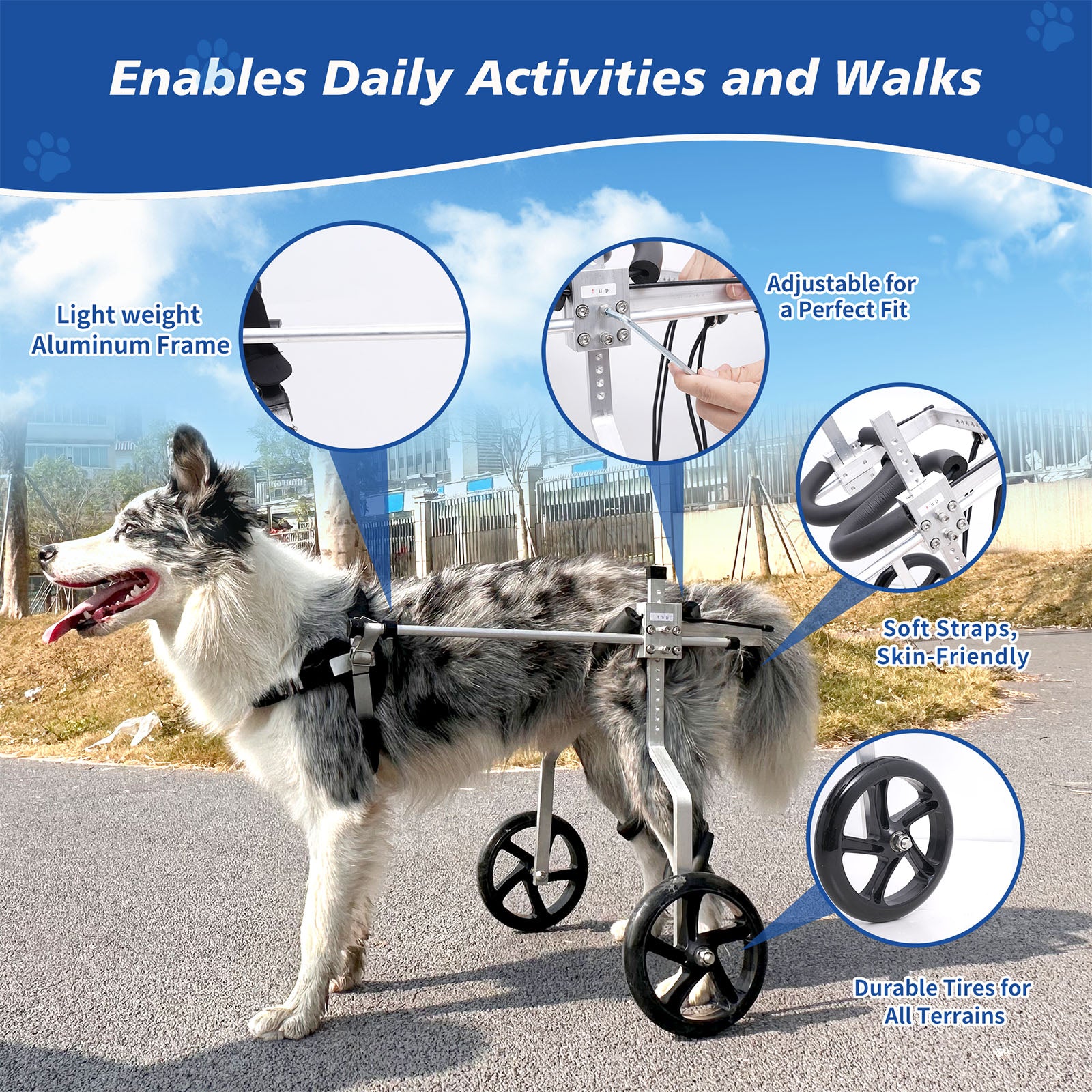 Dog Wheelchair for Black Legs