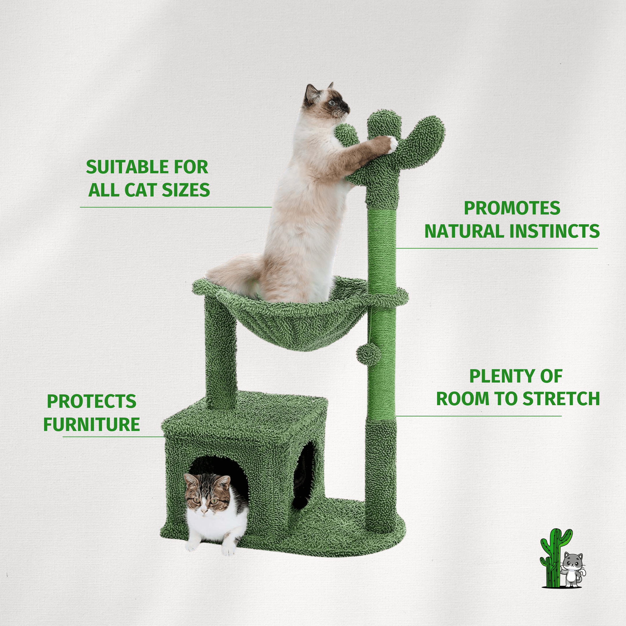 4-in-1 Cactus Cat Tree