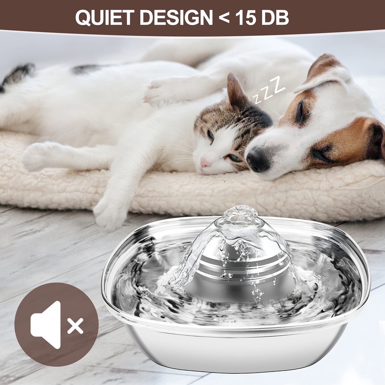 Stainless Steel Pet Water Fountain