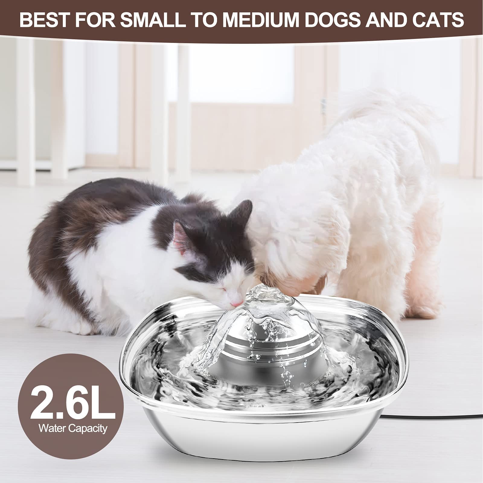 Stainless Steel Pet Water Fountain