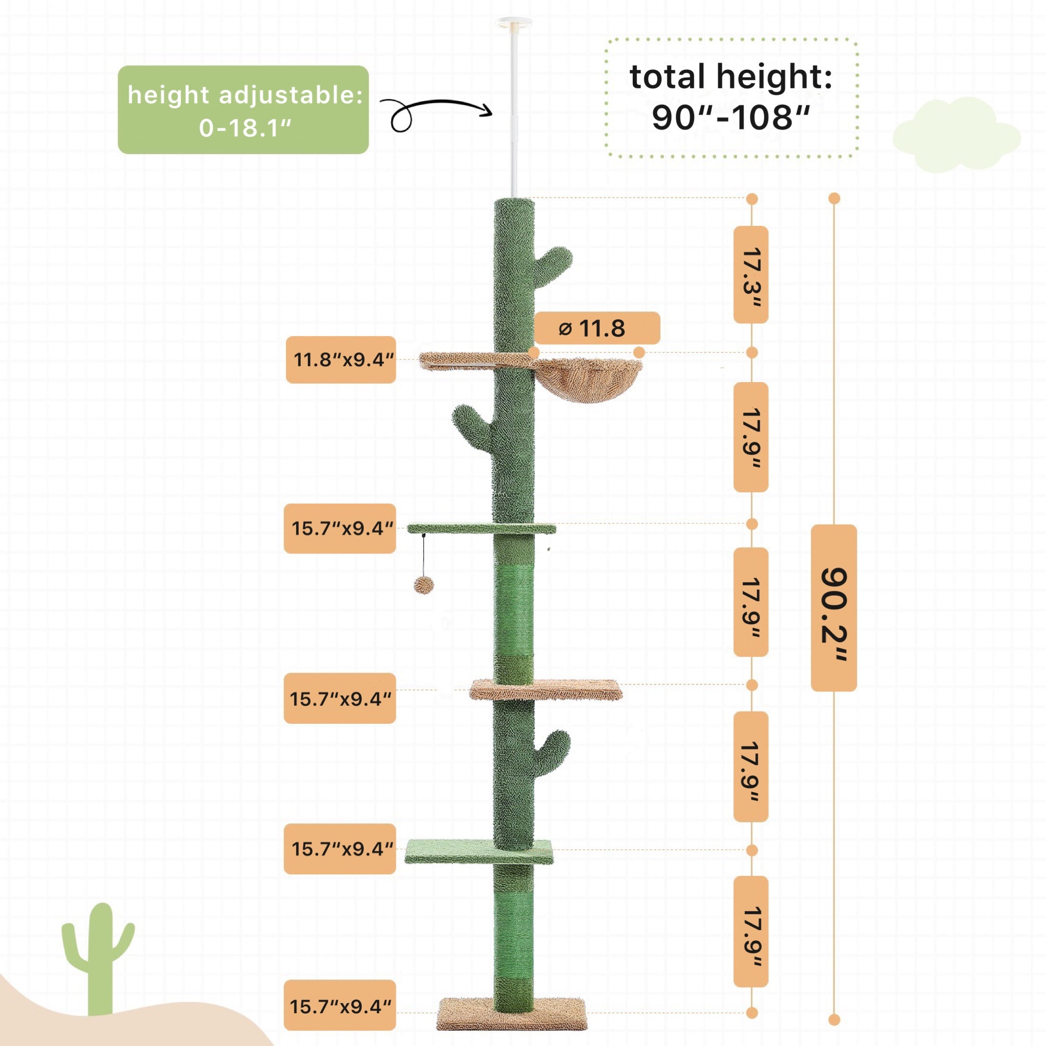 5-Tier Cactus Cat Tree