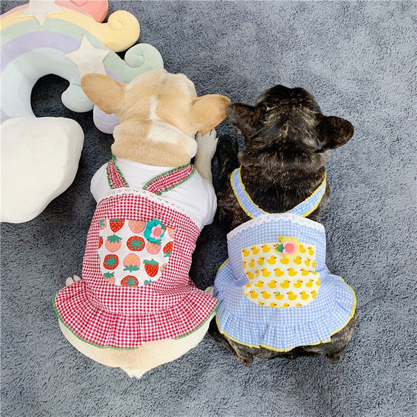 Queen Vest Skirt Frenchie Summer Dress (W318) - Frenchie Bulldog Shop