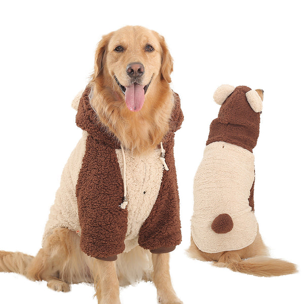 Dog Winter Coat Bear Ear Costume Coats for Large Dogs